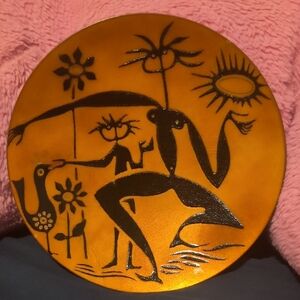 Vintage Signed De Passillie Sylvestre Enamel Copper Plate